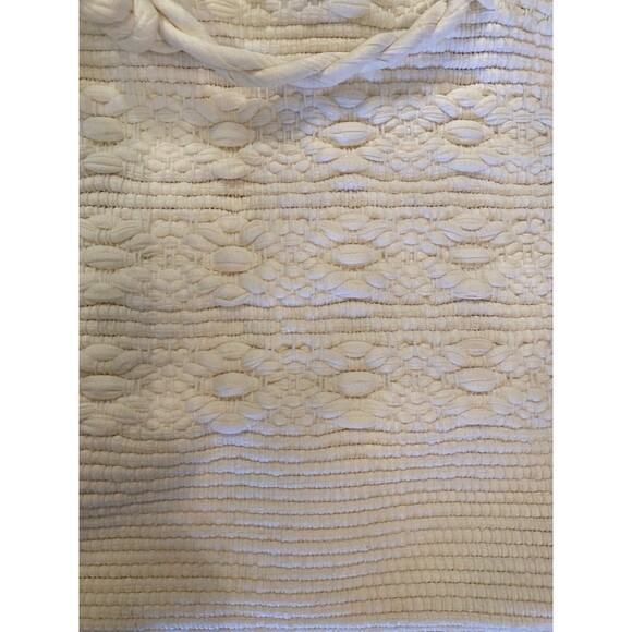 Cream White Woman’s Bag Boho Look Woven Shoulder Purse Zipper Close ? New - Picture 4 of 8